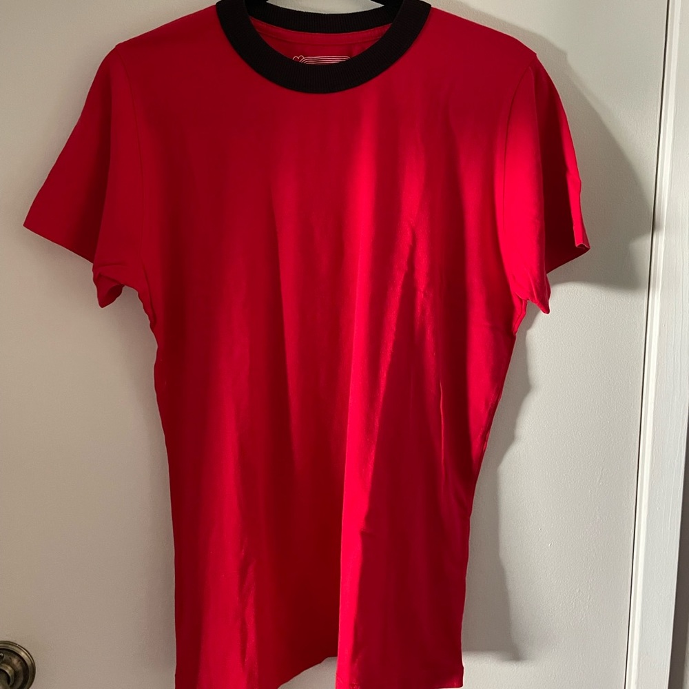 Red black ringer T-shirt Big Bud Press shirt small